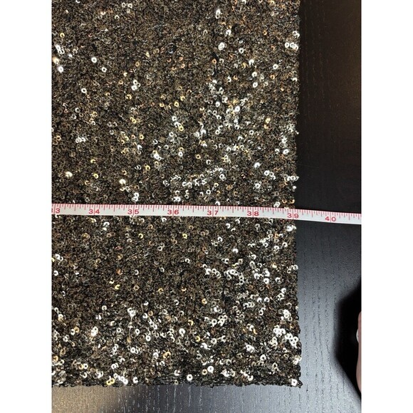 Badgley Mischka Mark & James Sequin Dress Black Gold Size Large Sleeveless - Picture 8 of 11